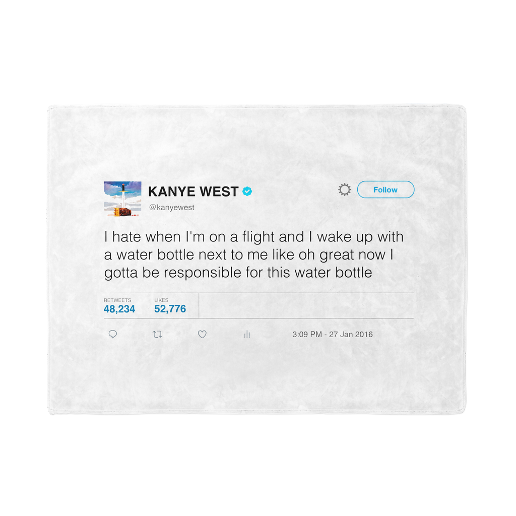 Kanye Plane Tweet Blanket
