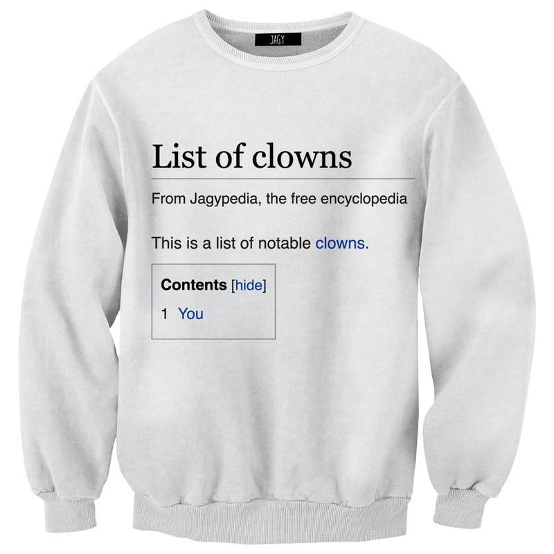 List of Clowns Sweatshirt