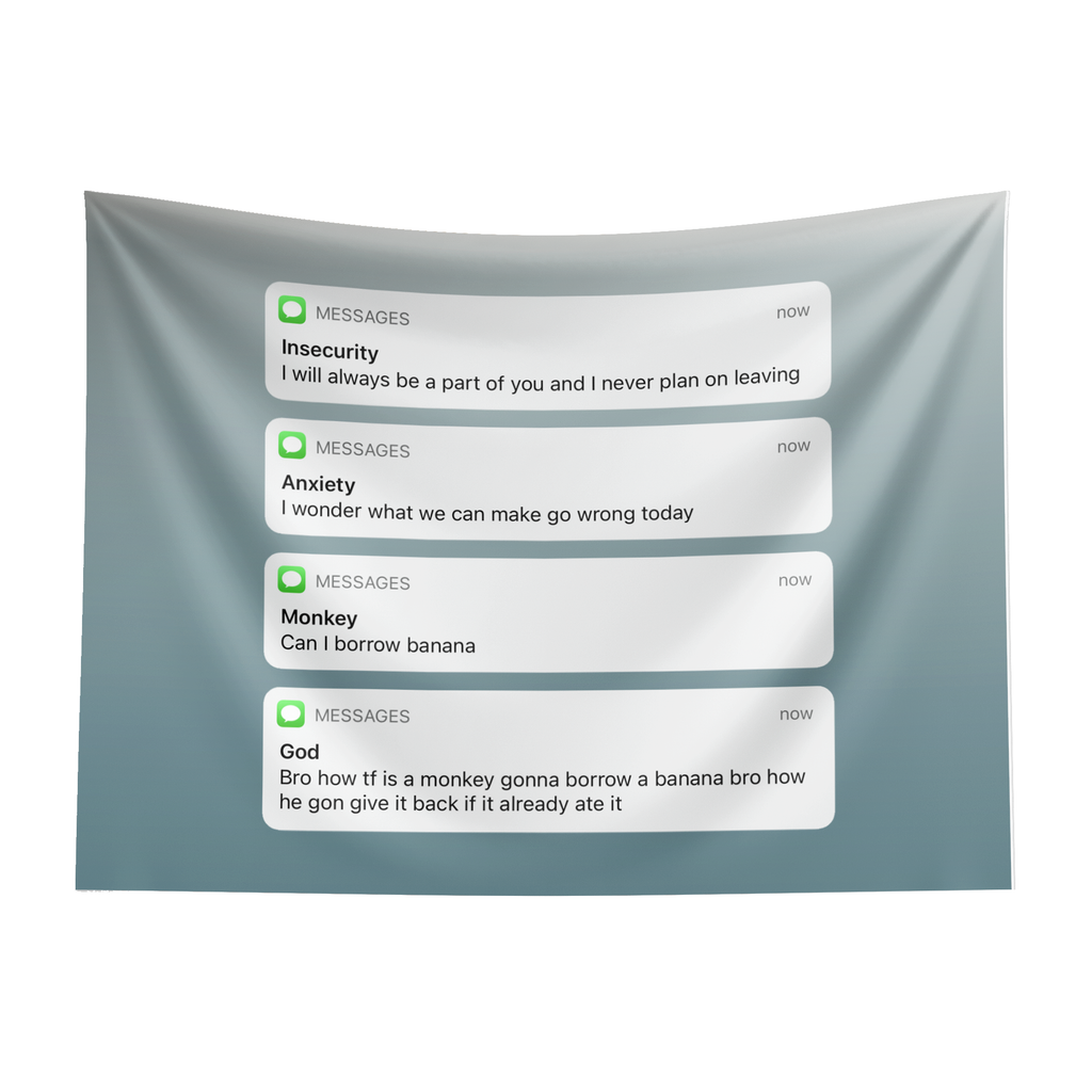 Monkey Text Message Tapestry