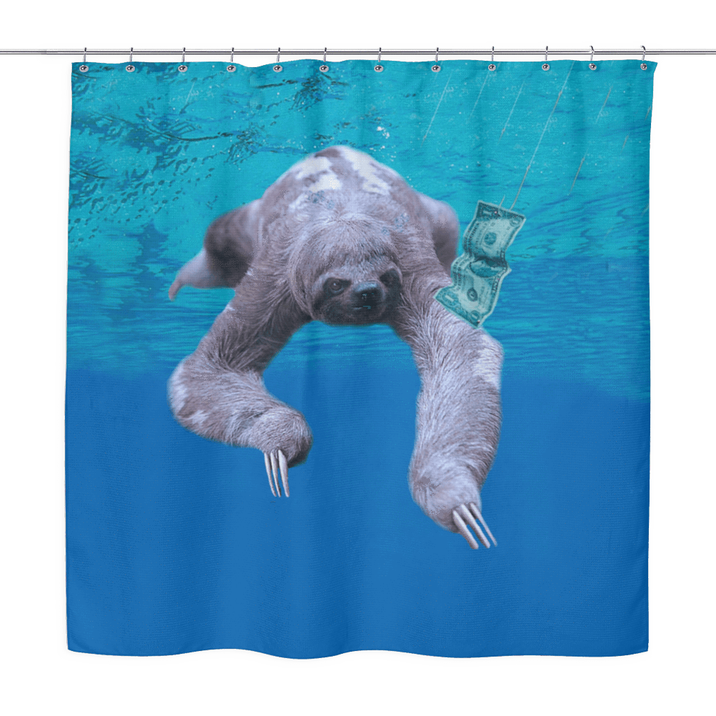 Shower Curtains - Nirvana Sloth Shower Curtain