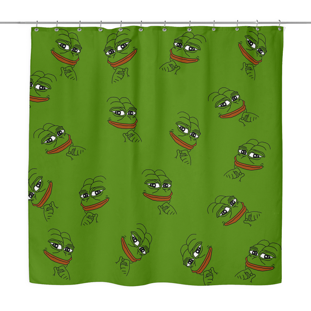 Shower Curtains - Smirk Pepe Shower Curtain