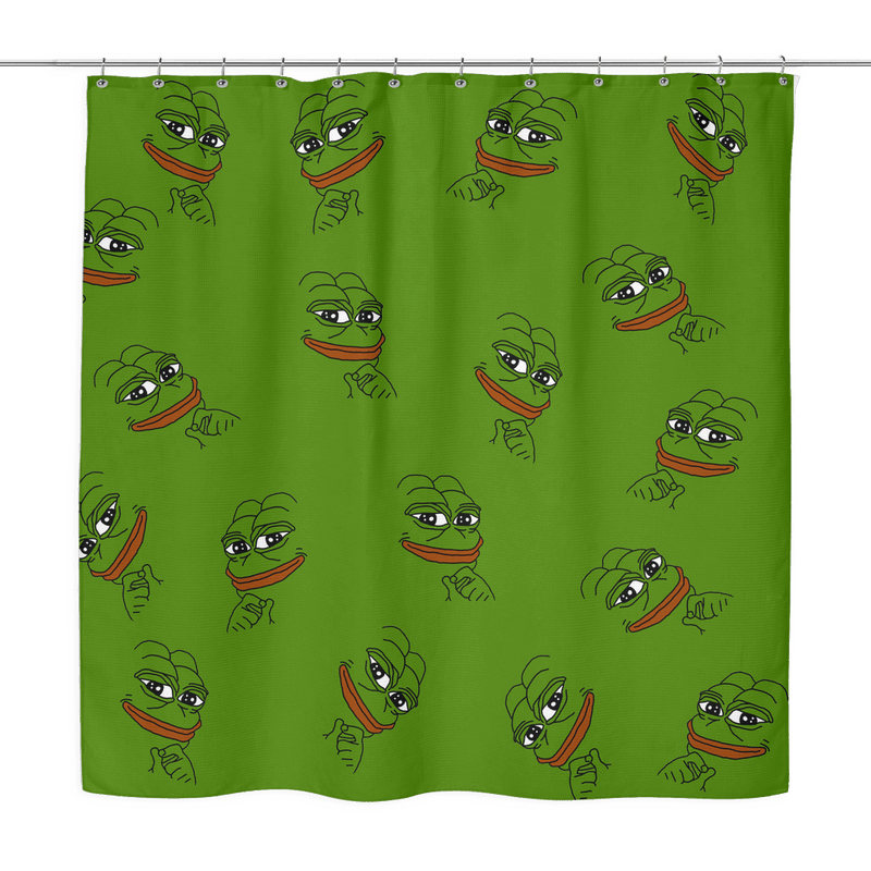 Shower Curtains - Smirk Pepe Shower Curtain