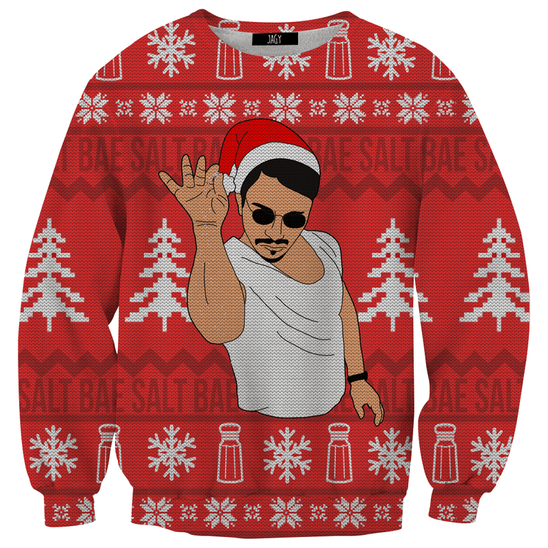 Salt bae 2025 ugly christmas sweater